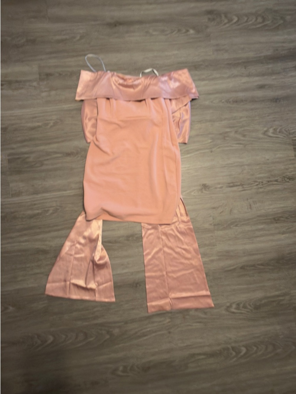 Fashion Nova Blush Pink Off-Shoulder Mini Dress